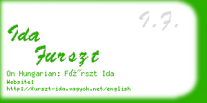 ida furszt business card